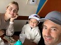 Claire Holt &amp; Andrew Joblon con su hijo James 2021
