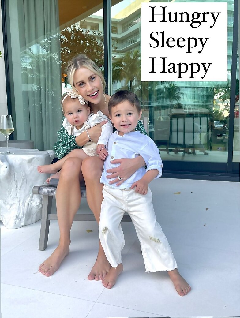 Claire Holt con sus hijos Elle y James Holt Joblon