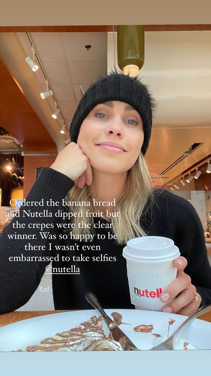 Claire Holt promociona Nutella | Jan 2022