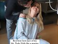 Claire Holt durante el parto de uno de sus hijos