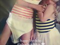 Phoebe Tonkin peque&ntilde;a con su hermana Abby Tonkin