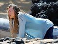 TBL Mar 27 - On the deserted beach in Maui, Hawaii