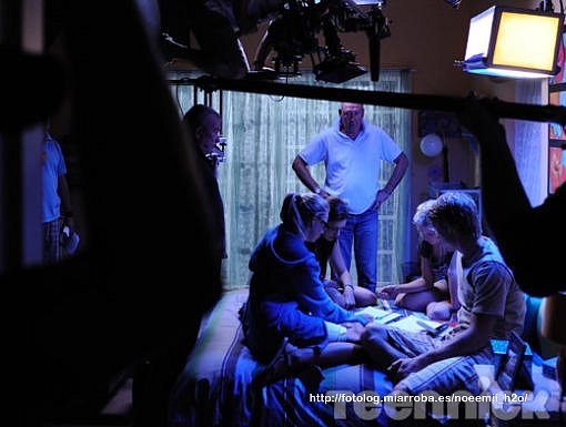 Las chicas y Will en el rodaje