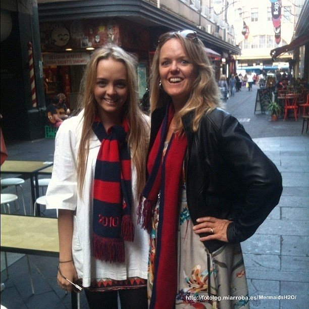 Cleo Massey con su madre