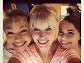 Lucy Fry, Amy Ruffle y Ivy Latimer en el set