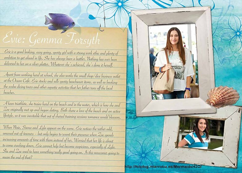 Gemma Forsyth interpreta a Evie en Mako Mermaids