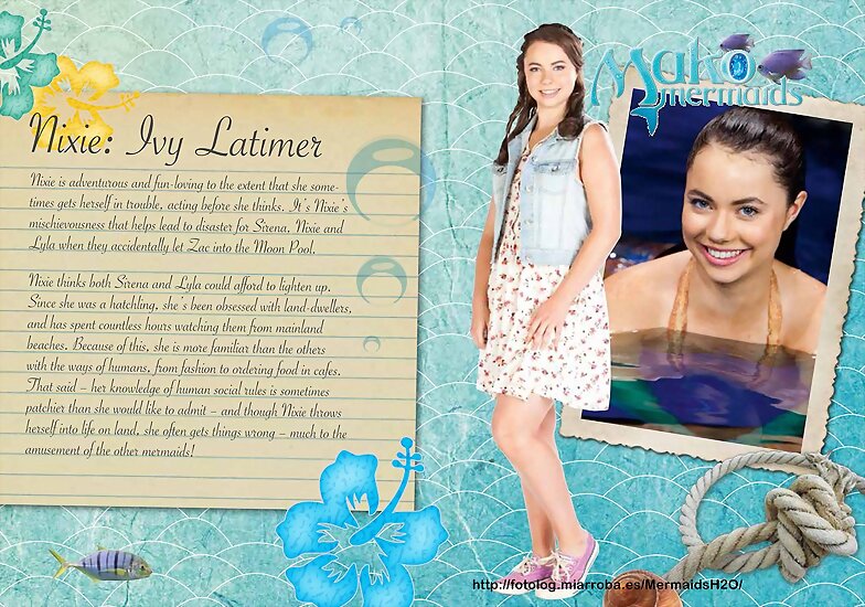 Ivy Latimer interpreta a Nixie en Mako Mermaids