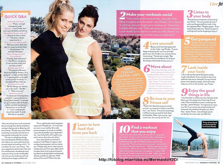 Phoebe Tonkin para 'Australian Womens Fitness'