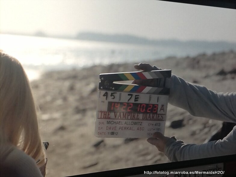 Claire Holt en el set de The Vampire Diaries T4