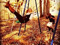 Claire Holt en el set de The Vampire Diaries T4