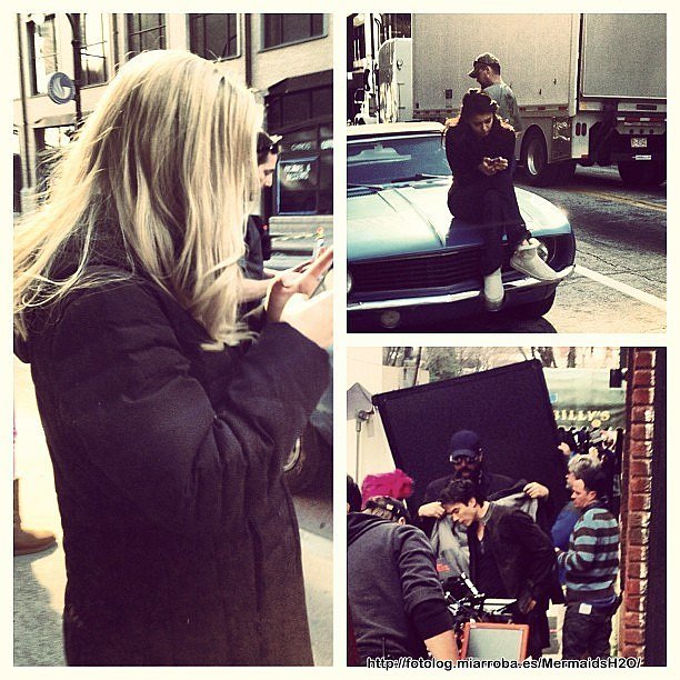 Claire Holt en el set de The Vampire Diaries T4