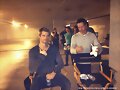 BTS Luke Mitchell en el set de The Tomorrow People