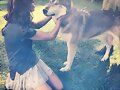 Phoebe Tonkin en el set de The Originals