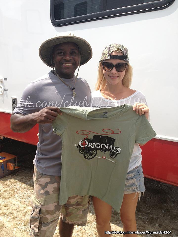 Claire Holt en el set de The Originals