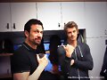 BTS Luke Mitchell en el set de The Tomorrow People