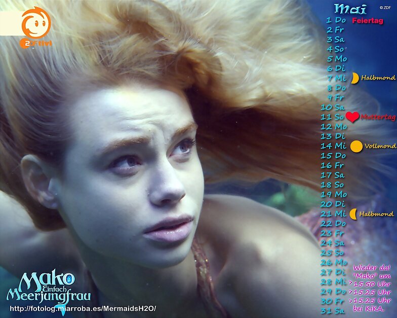 Calendario Mako Mermaids Mayo de 2014