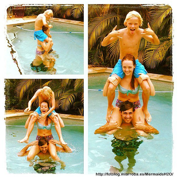 Cleo Massey con su hermano Joey Massey y novio