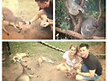 Claire Holt con su novio Matt Kaplan en Australia