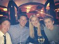 Claire Holt con su novio Matt Kaplan y amigos
