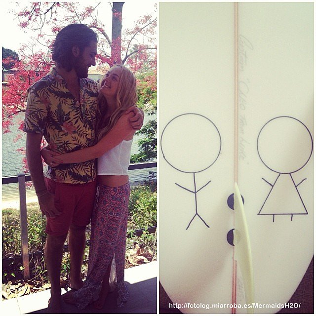 Cleo Massey con su novio Luke Dempsey-Ceh