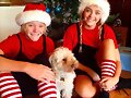 Cleo Massey con su hermano Joey - Navidad 2014