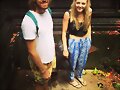 Cleo Massey con su novio Luke Dempsey-Ceh