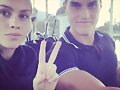 Claire Holt con su hermano David