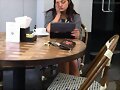 Phoebe Tonkin - Enjoying a Latte in an Los Angeles