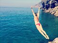 Cleo Massey en Vernazza, Italy