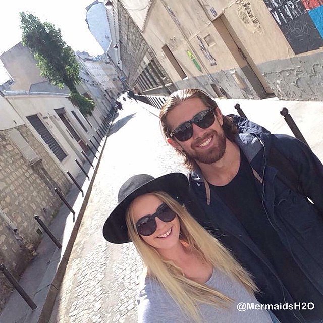 Cleo Massey y su novio en Roma