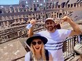 Cleo Massey y su novio en Roma