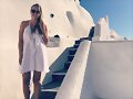 Cleo Massey en Villa Irini, Fira, Santorini