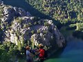 Cleo Massey y su novio en Omis, Croatia