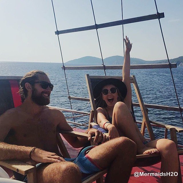 Cleo Massey y su novio en Hvar, Croatia