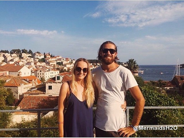 Cleo Massey y su novio en Croatia