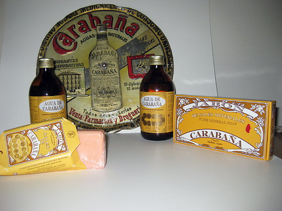agua de carabaña y jabon