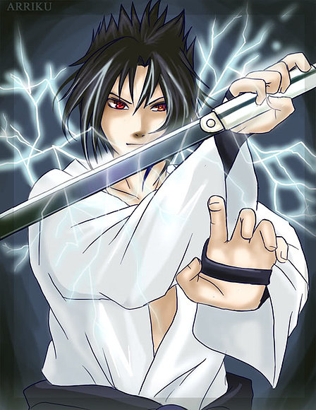sasuke chidori nagashi xD n.n......