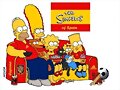 Los simpsons con la seleccion Espa&ntilde;ola xDDD