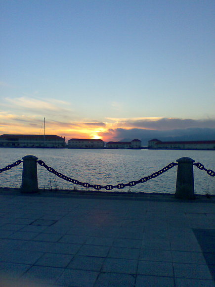 La temperatura del atardecer mas fria.