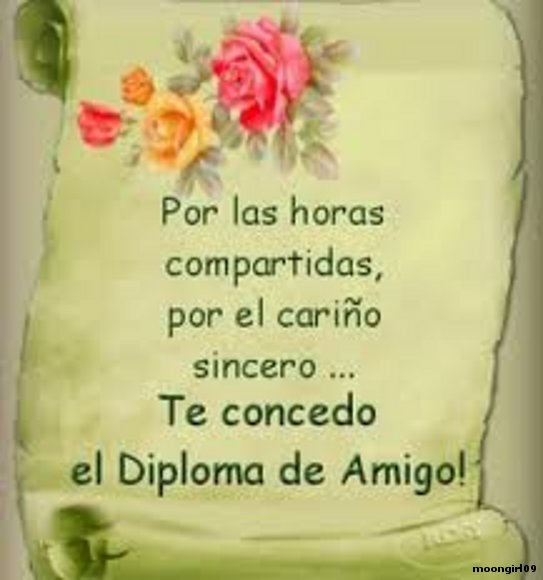 Un diploma para mis amigos.