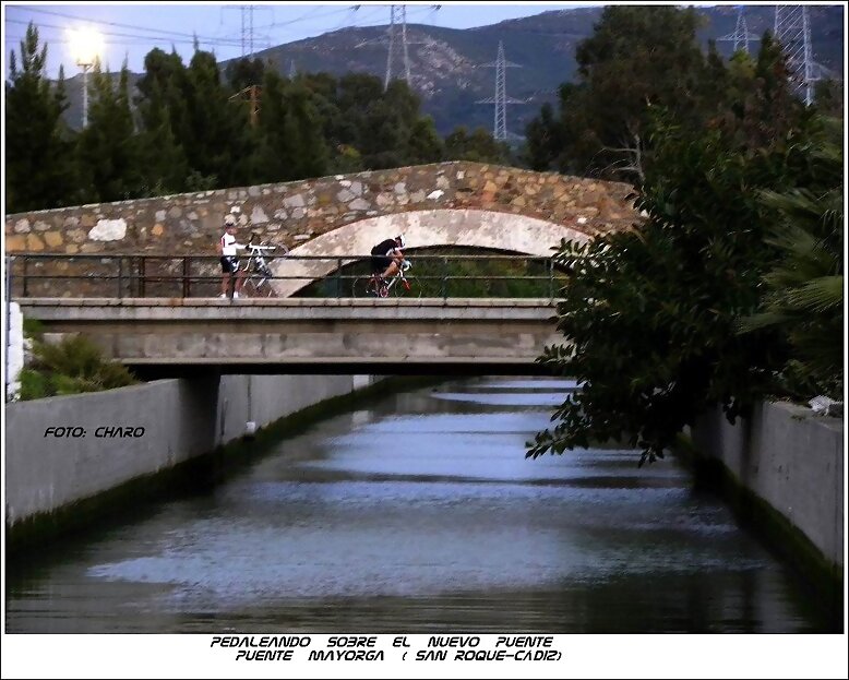 Pedaleando sobre el nuevo puente