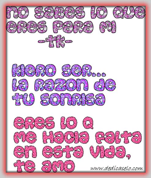 LO QUE ERES TU PARA MI