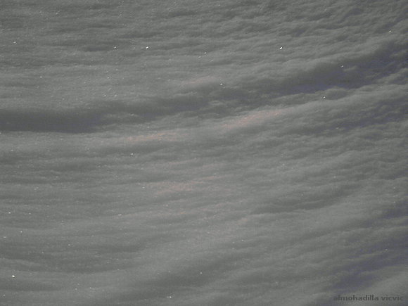 nieve en el parabrisas