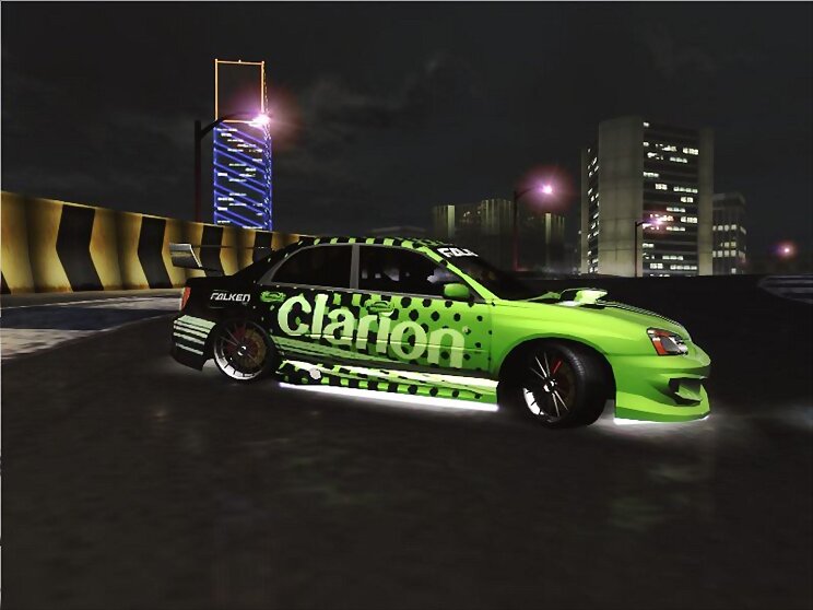Subaru Impreza Driftting Parkade