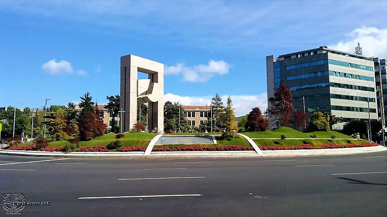 Plaza América en la ciudad de Vigo