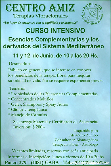 Curso Esencias Complementarias del Mediterraneo