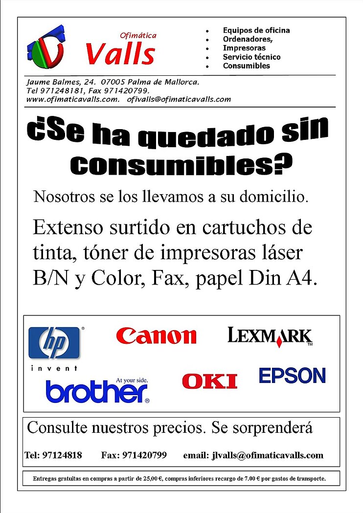 necesitas Consumibles?