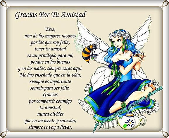 Gracias por tu amistad