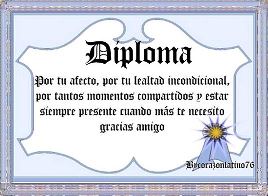 Gracias por su bonita amistad