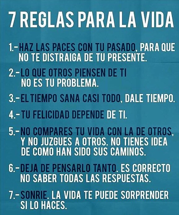 7 Reglas para la vida